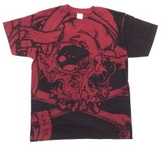 画像1: PUSHEAD ALLOVER T-SHIRT SB Ver. BURGUNDY (1)