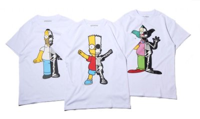 画像1: THE SIMPSONS x SECRET BASE x atmos HOMER X-RAY  TEE WHITE