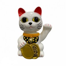 画像1: BOBBLING HEAD LUCKY CAT FULL COLOR SHIRONEKO Ver.[名入れサービス] (1)