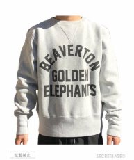 画像7: [BUDDY別注xSECRETBASE限定] Champion リバースウィーブ ガゼット付き クルースウェット - GOLDEN ELEPHANTS (7)