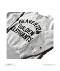 画像3: [BUDDY別注xSECRETBASE限定] Champion リバースウィーブ ガゼット付き クルースウェット - GOLDEN ELEPHANTS (3)