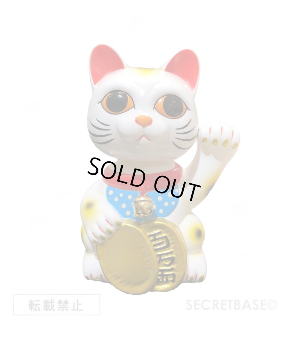 画像1:  BOBBLING HEAD LUCKY CAT FULL COLOR WHITE Ver.[名入れサービス] (1)