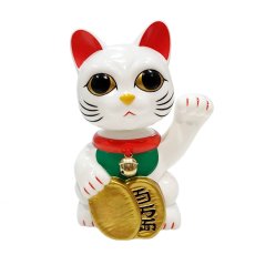 画像1: BOBBLING HEAD LUCKY CAT FULL COLOR White II Ver.[名入れサービス] (1)