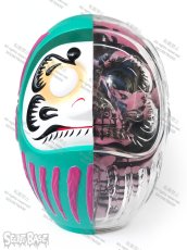 画像1: DARUMA SKULL X-RAY FULL COLOR GREEN (1)