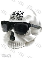 画像1: 1/1 SKULL HEAD BLACK FLYS SUN GLASS SET WHITE (1)