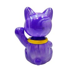 画像2: BOBBLING HEAD LUCKY CAT FULL COLOR MARBLE  PURPLE Ver.[名入れサービス] (2)