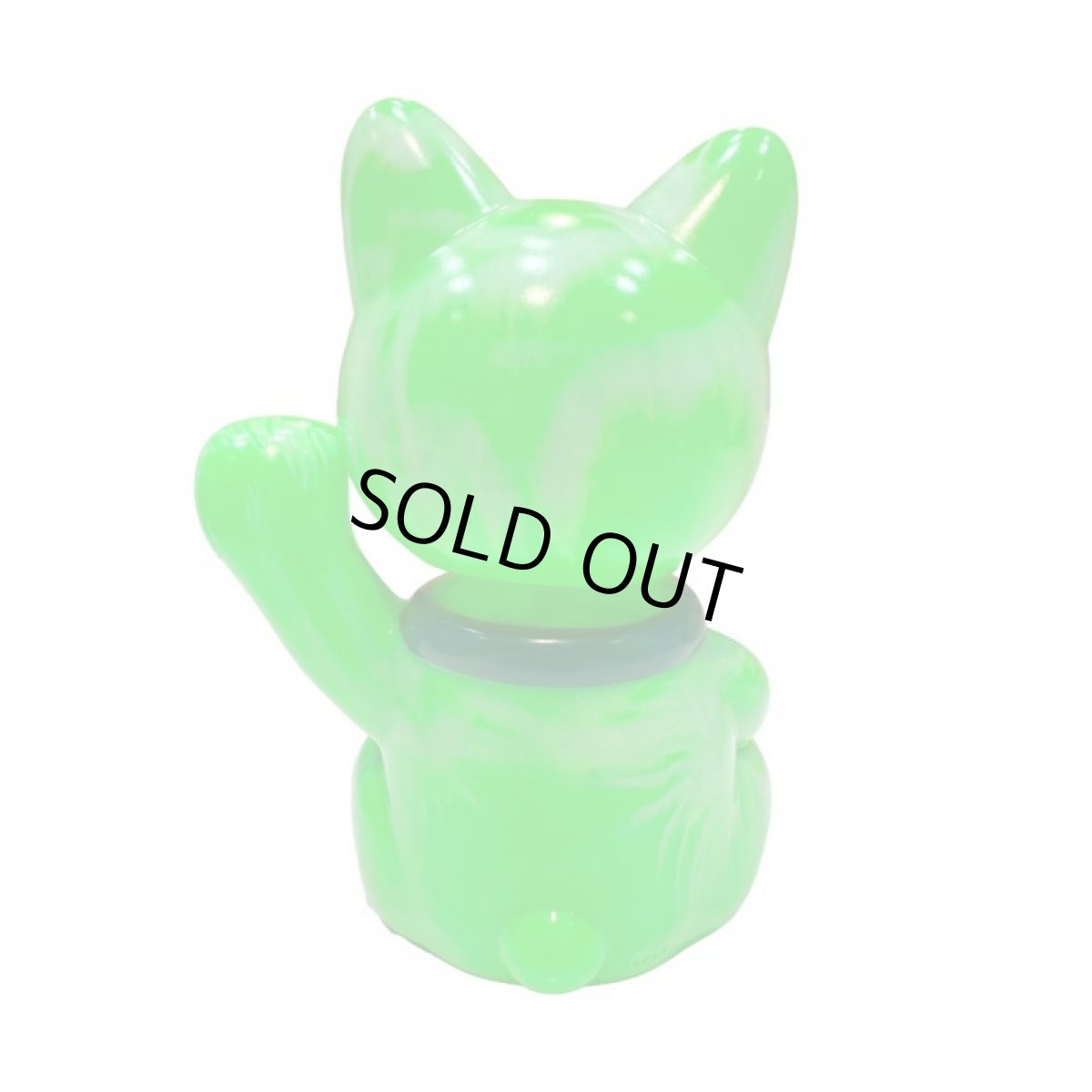 画像2: BOBBLING HEAD LUCKY CAT FULL COLOR MARBLE  GREEN Ver.[名入れサービス] (2)