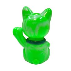 画像2: BOBBLING HEAD LUCKY CAT FULL COLOR MARBLE  GREEN Ver.[名入れサービス] (2)