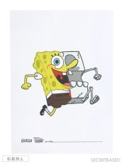 画像1: SECRETBASE X-RAY SPONGE BOB A2　SCREEN PRINTING POSTER G.I.D Ver. (420 x 594 mm / 16.5 x 23.4 in) (1)