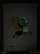 画像2: SECRETBASE X-RAY SPONGE BOB A2　SCREEN PRINTING POSTER G.I.D Ver. (420 x 594 mm / 16.5 x 23.4 in) (2)