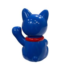 画像2: BOBBING HEAD LUCKY CAT FULL COLOR BLUE Ver.[名入れサービス] (2)