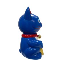 画像3: BOBBING HEAD LUCKY CAT FULL COLOR BLUE Ver.[名入れサービス] (3)