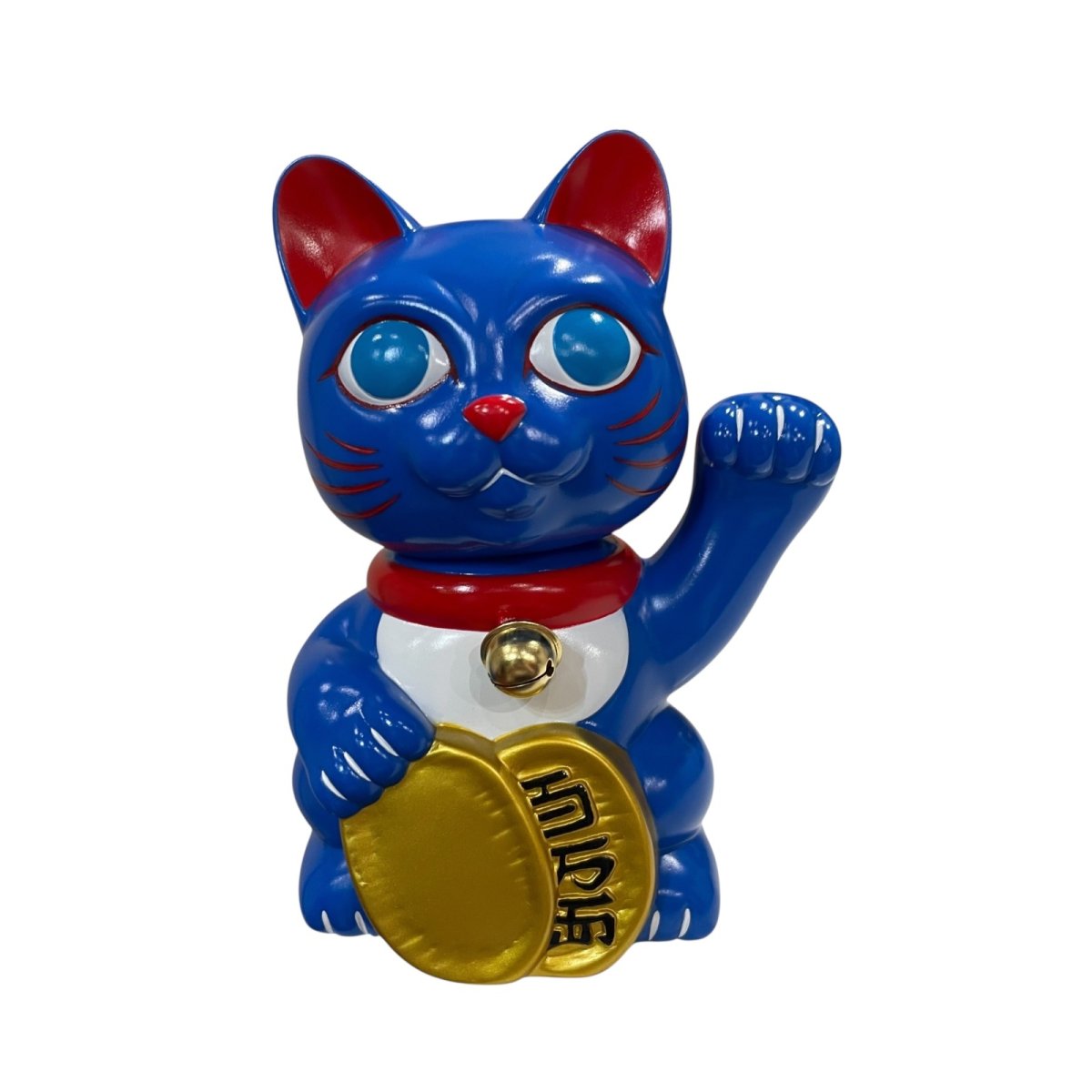 画像1: BOBBING HEAD LUCKY CAT FULL COLOR BLUE Ver.[名入れサービス] (1)