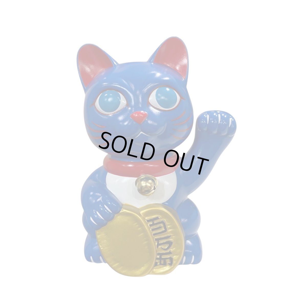 画像1: BOBBING HEAD LUCKY CAT FULL COLOR BLUE Ver.[名入れサービス] (1)