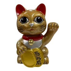 画像1: BOBBING HEAD LUCKY CAT FULL COLOR GOLD Ver.[名入れサービス] (1)