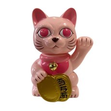 画像1: BOBBING HEAD LUCKY CAT FULL COLOR  Pink Blossoms Ver.[名入れサービス] (1)