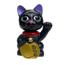 画像1: BOBBING HEAD LUCKY CAT FULL COLOR Black Ver.[名入れサービス] (1)