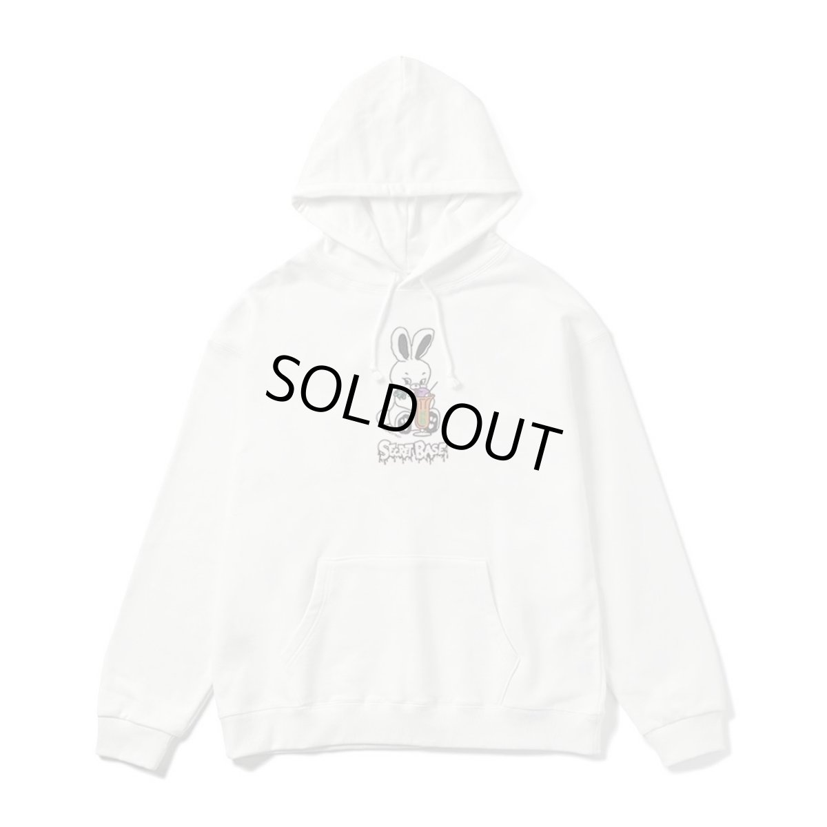 画像1: HONESTBOY×SECRET BASE×FRUIT OF THE LOOM Logo Rabbit Hoodie  WHITE (1)