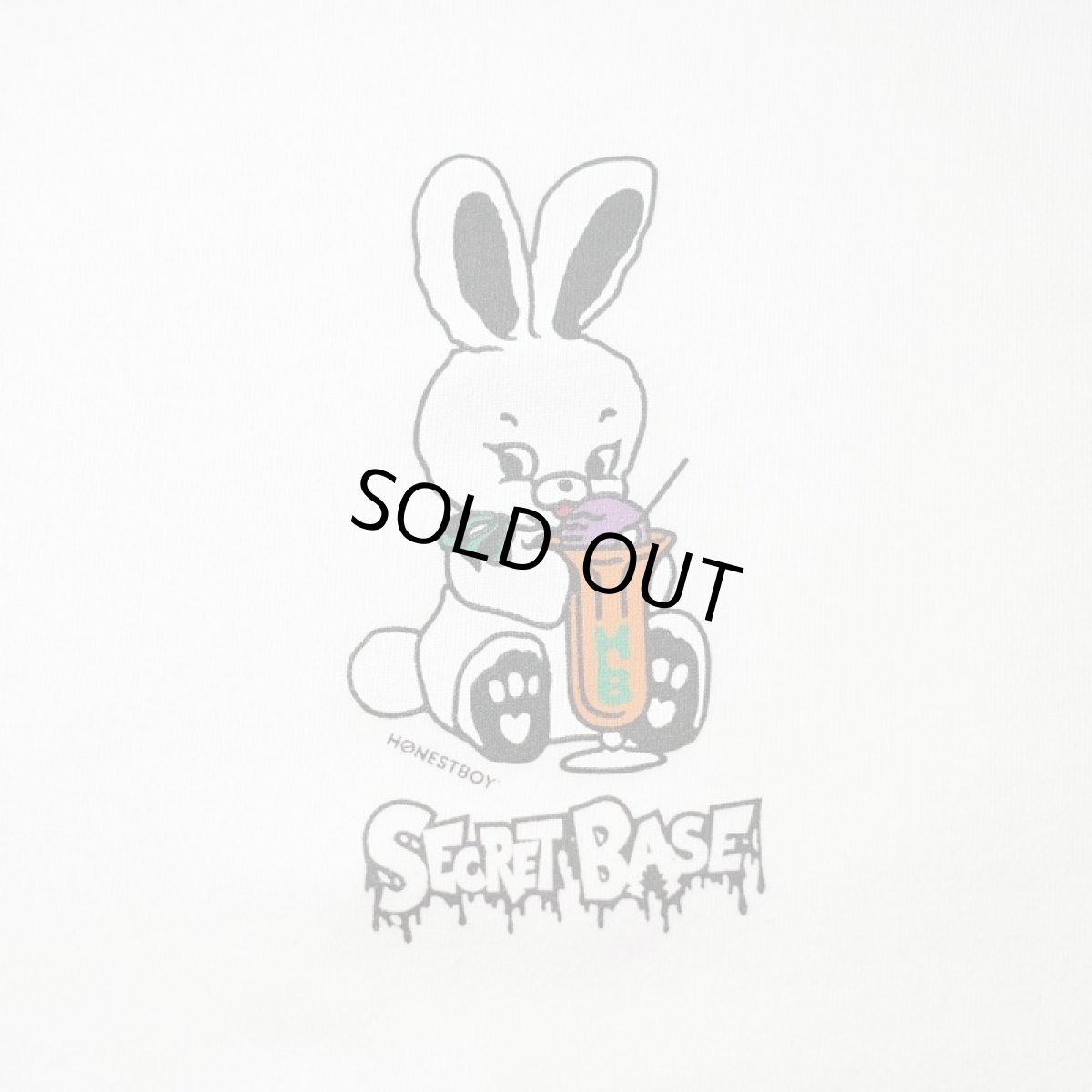 画像4: HONESTBOY×SECRET BASE×FRUIT OF THE LOOM Logo Rabbit Hoodie  WHITE (4)