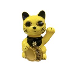 画像1: BOBBLING HEAD LUCKY CAT FULL COLOR YELLOW Ver.[名入れサービス] (1)