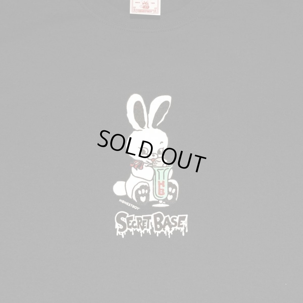 画像3: HONESTBOY×SECRET BASE×FRUIT OF THE LOOM Logo Rabbit SS Tee BLACK (3)