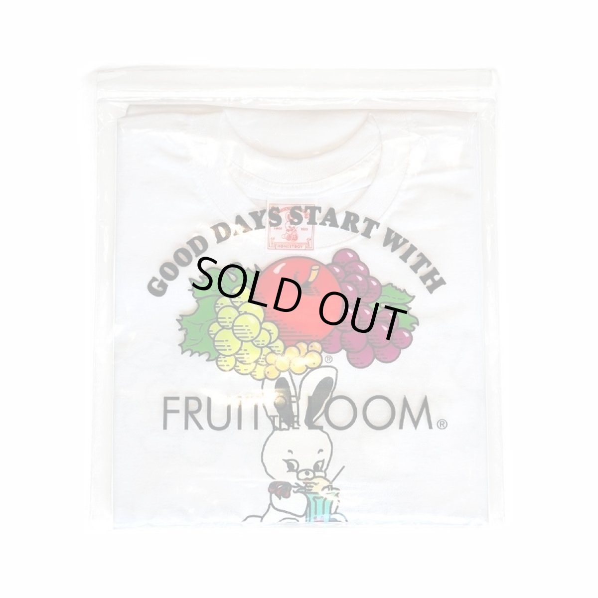 画像6: HONESTBOY×SECRET BASE×FRUIT OF THE LOOM Logo Rabbit SS Tee WHITE (6)