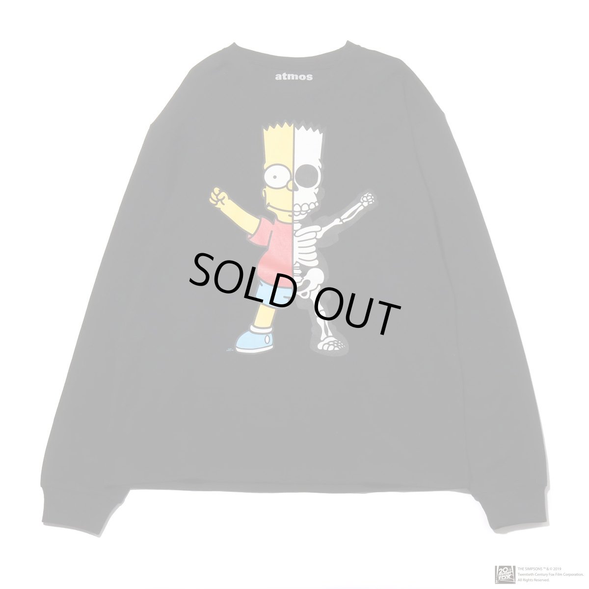 画像1: THE SIMPSONS x SECRET BASE x atmos BART X-RAY LS TEE BLACK (1)