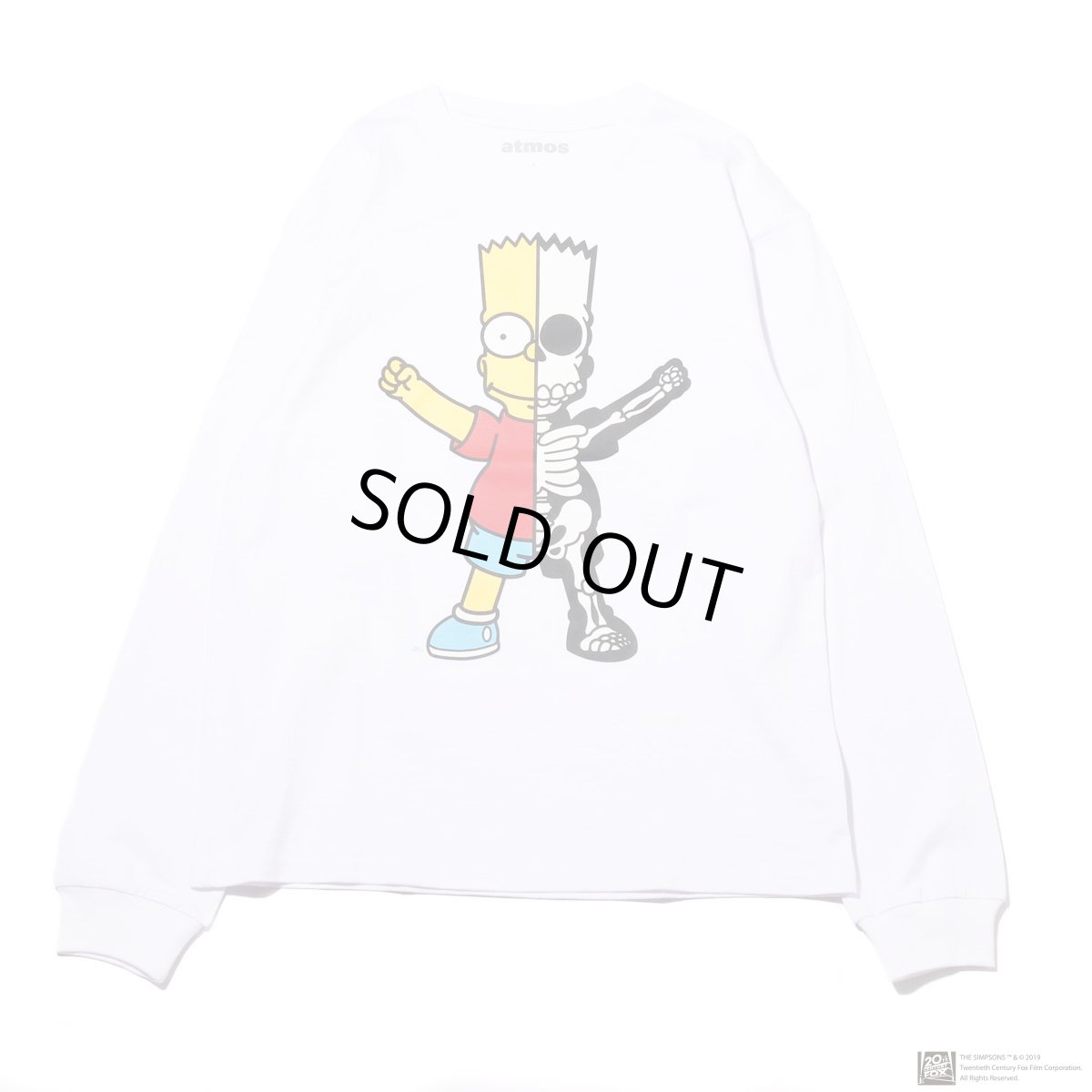 画像1: THE SIMPSONS x SECRET BASE x atmos BART X-RAY LS TEE WHITE (1)