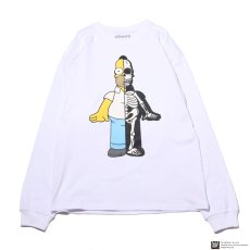 画像1: THE SIMPSONS x SECRET BASE x atmos HOMER X-RAY LS TEE WHITE (1)