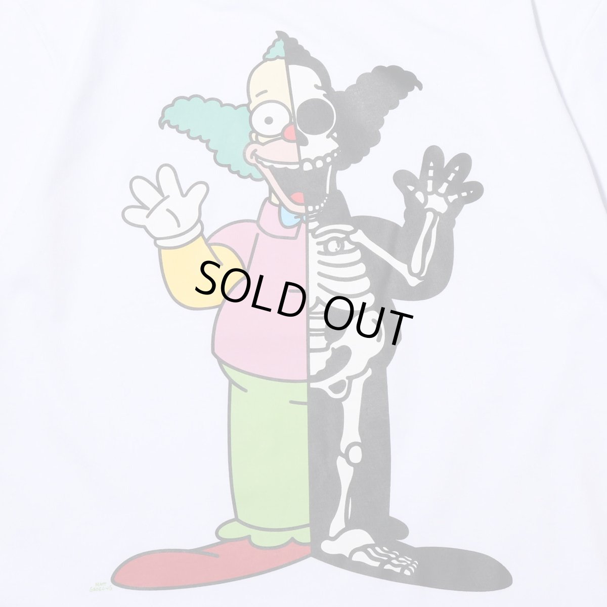 画像2: THE SIMPSONS x SECRET BASE x atmos KRUSTY X-RAY  TEE WHITE (2)