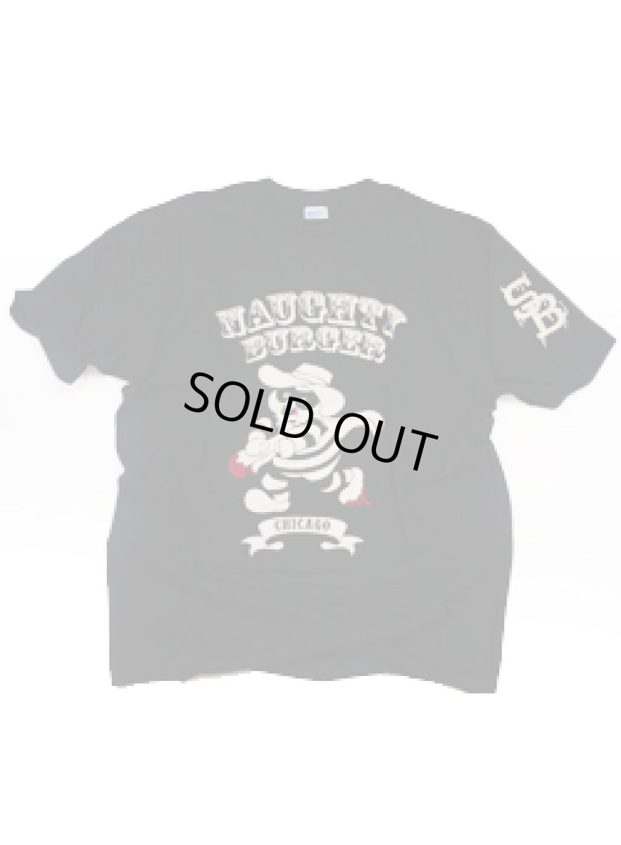 画像1: NAUGHTY BURGERS T-SHIRT BLACK (1)