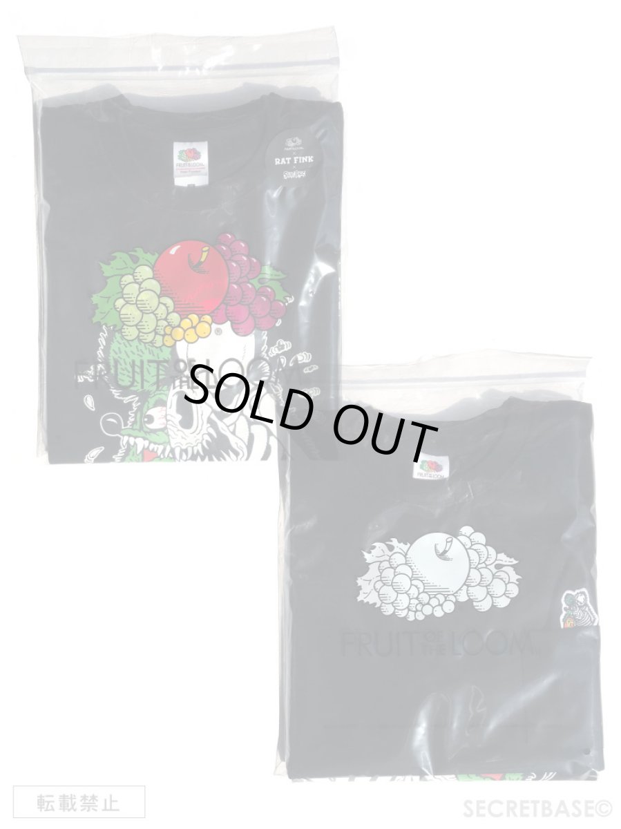 画像9: RAT FINK x FRUIT OF THE LOOM x SECRETBASE T-SHIRTS BLACK 2 set pack (9)