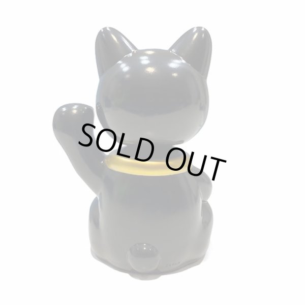 BOBBLING HEAD LUCKY CAT FULL COLOR BLACK x BLUE Ver.[名入れ