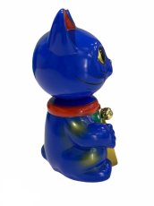 画像2: [キャンセル分] BOBBLING HEAD LUCKY CAT FULL COLOR BLUE Ver.[名入れサービス] (2)