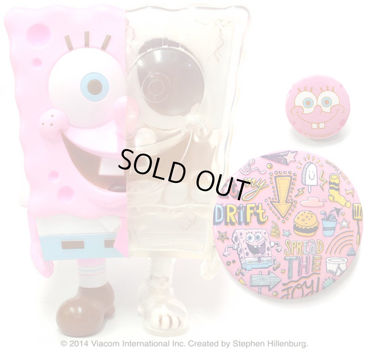 画像1: X-RAY SPONGE BOB BADGE SET (1)