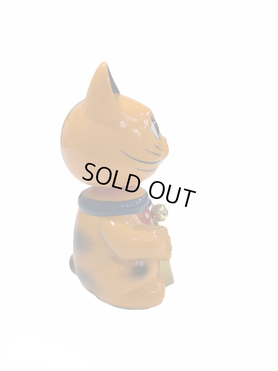 画像4:  BOBBLING HEAD LUCKY CAT FULL COLOR ORANGE Ver.[名入れサービス] (4)