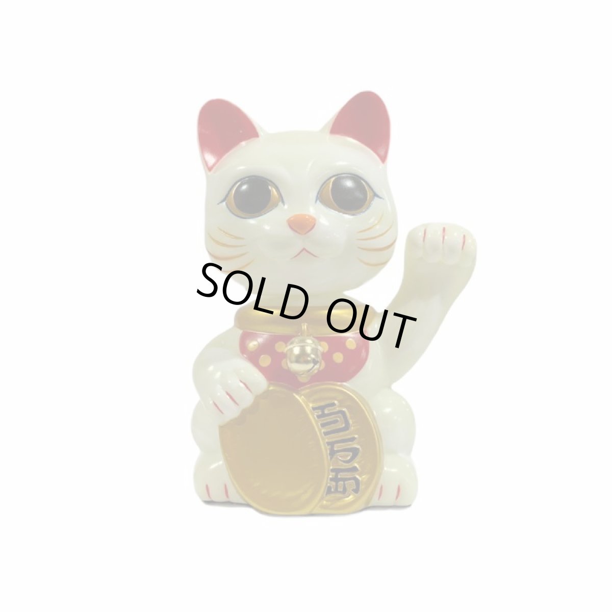 画像1: BOBBLING HEAD LUCKY CAT FULL COLOR MARBLE GLOW WHITE Ver.[名入れサービス] (1)