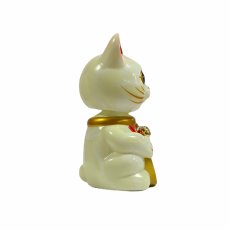 画像4: BOBBLING HEAD LUCKY CAT FULL COLOR MARBLE GLOW WHITE Ver.[名入れサービス] (4)