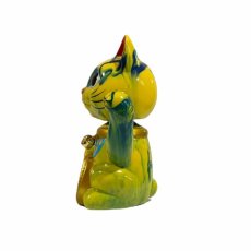 画像2: BOBBLING HEAD LUCKY CAT FULL COLOR MARBLE YELLOW GREEN Ver.[名入れサービス] (2)