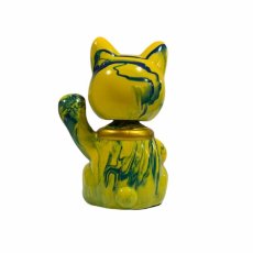 画像3: BOBBLING HEAD LUCKY CAT FULL COLOR MARBLE YELLOW GREEN Ver.[名入れサービス] (3)