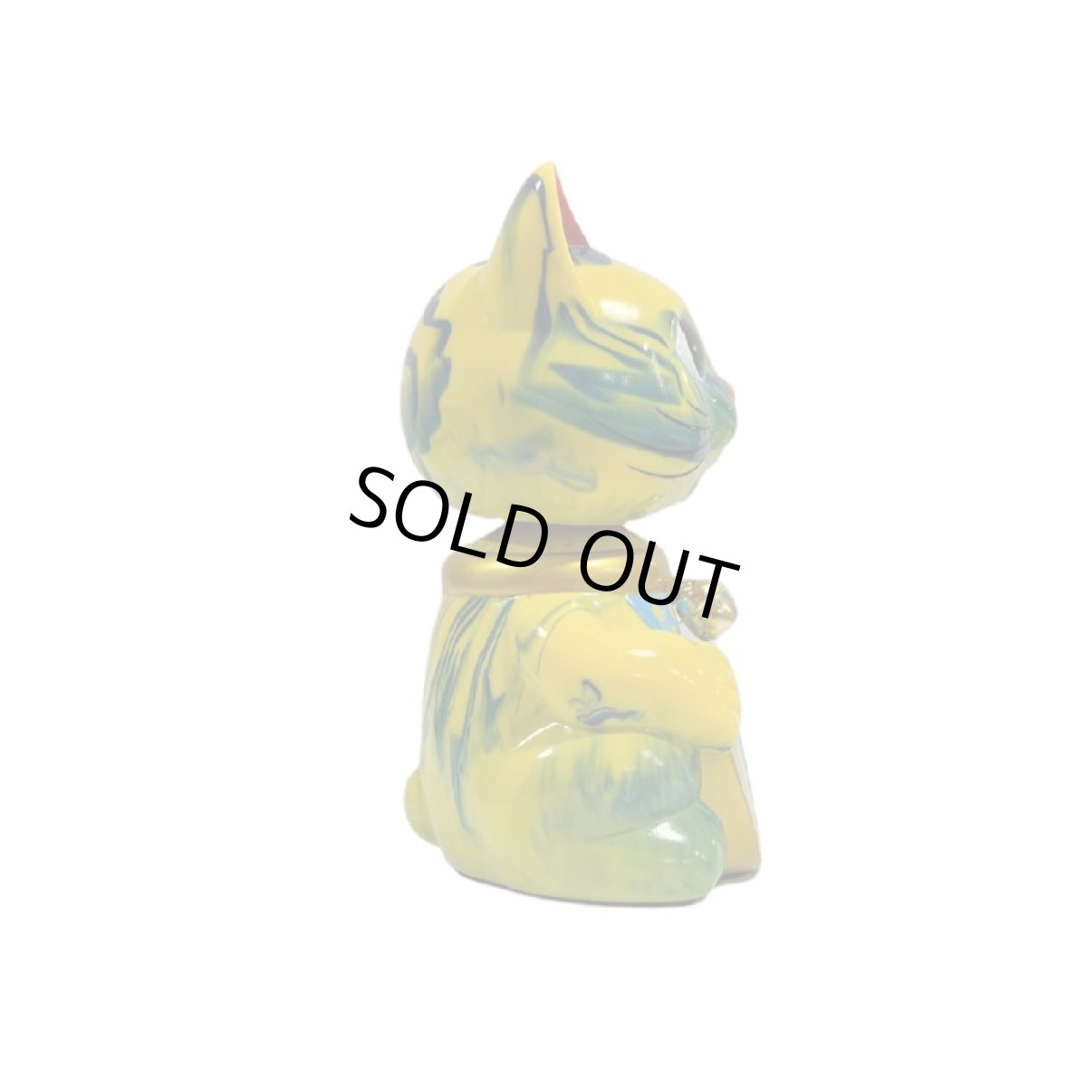 画像4: BOBBLING HEAD LUCKY CAT FULL COLOR MARBLE YELLOW GREEN Ver.[名入れサービス] (4)