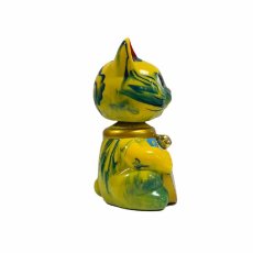 画像4: BOBBLING HEAD LUCKY CAT FULL COLOR MARBLE YELLOW GREEN Ver.[名入れサービス] (4)