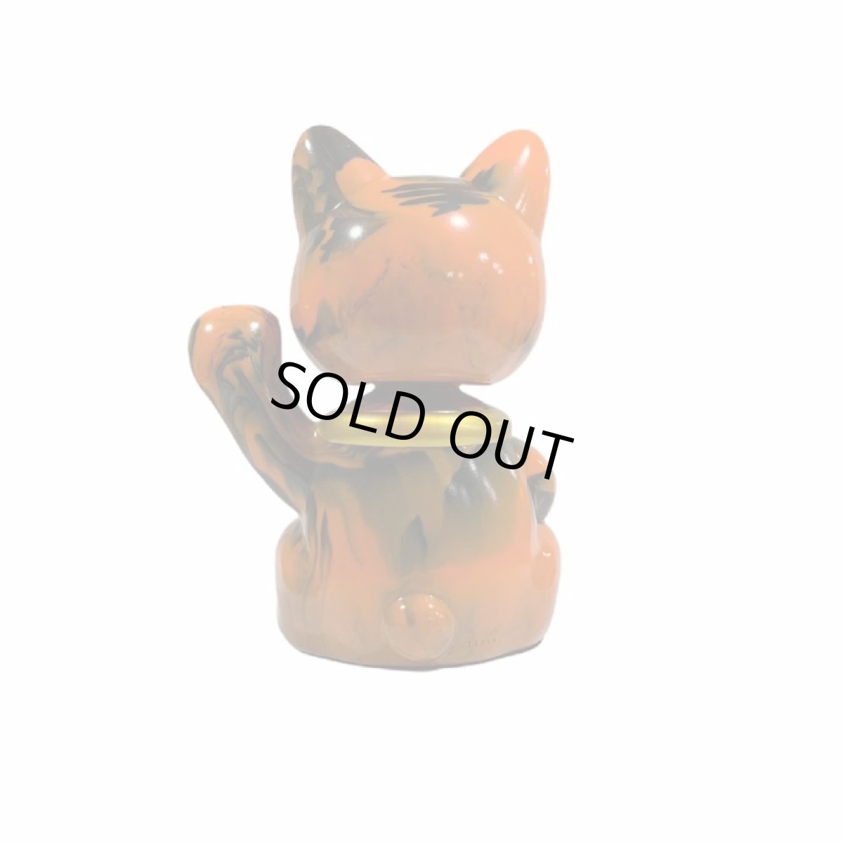 画像3: BOBBLING HEAD LUCKY CAT FULL COLOR MARBLE ORANGE BLACK Ver.[名入れサービス] (3)