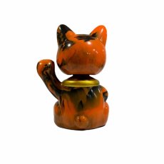 画像3: BOBBLING HEAD LUCKY CAT FULL COLOR MARBLE ORANGE BLACK Ver.[名入れサービス] (3)