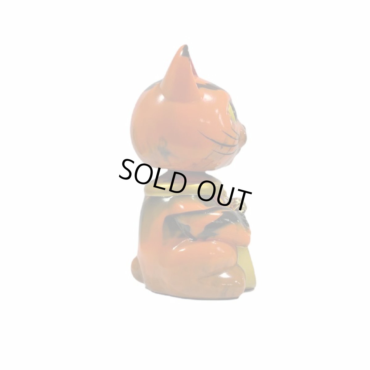 画像4: BOBBLING HEAD LUCKY CAT FULL COLOR MARBLE ORANGE BLACK Ver.[名入れサービス] (4)