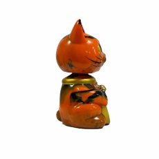 画像4: BOBBLING HEAD LUCKY CAT FULL COLOR MARBLE ORANGE BLACK Ver.[名入れサービス] (4)