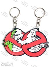 画像1: GHOSTBUSTERS X-RAY Logo & Slimer RUBBER KEY HOLDER (1)