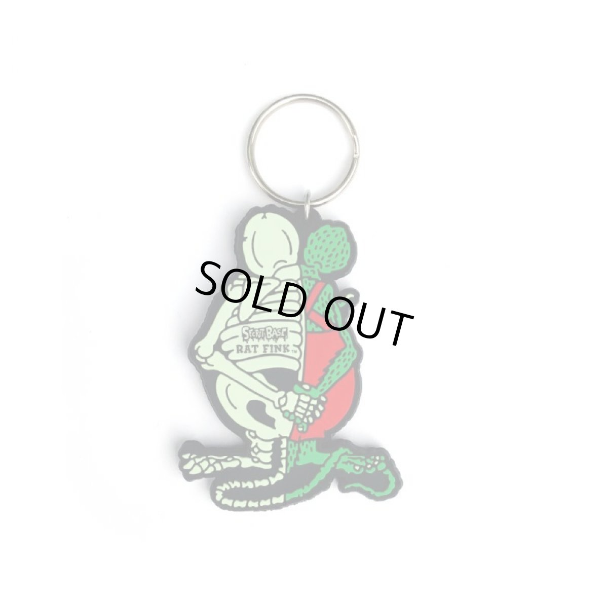 画像2: X-RAY RAT FINK RUBBER KEY HOLDER Glow in the Dark Ver. (2)