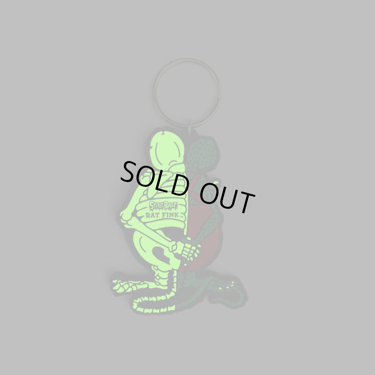 画像4: X-RAY RAT FINK RUBBER KEY HOLDER Glow in the Dark Ver. (4)