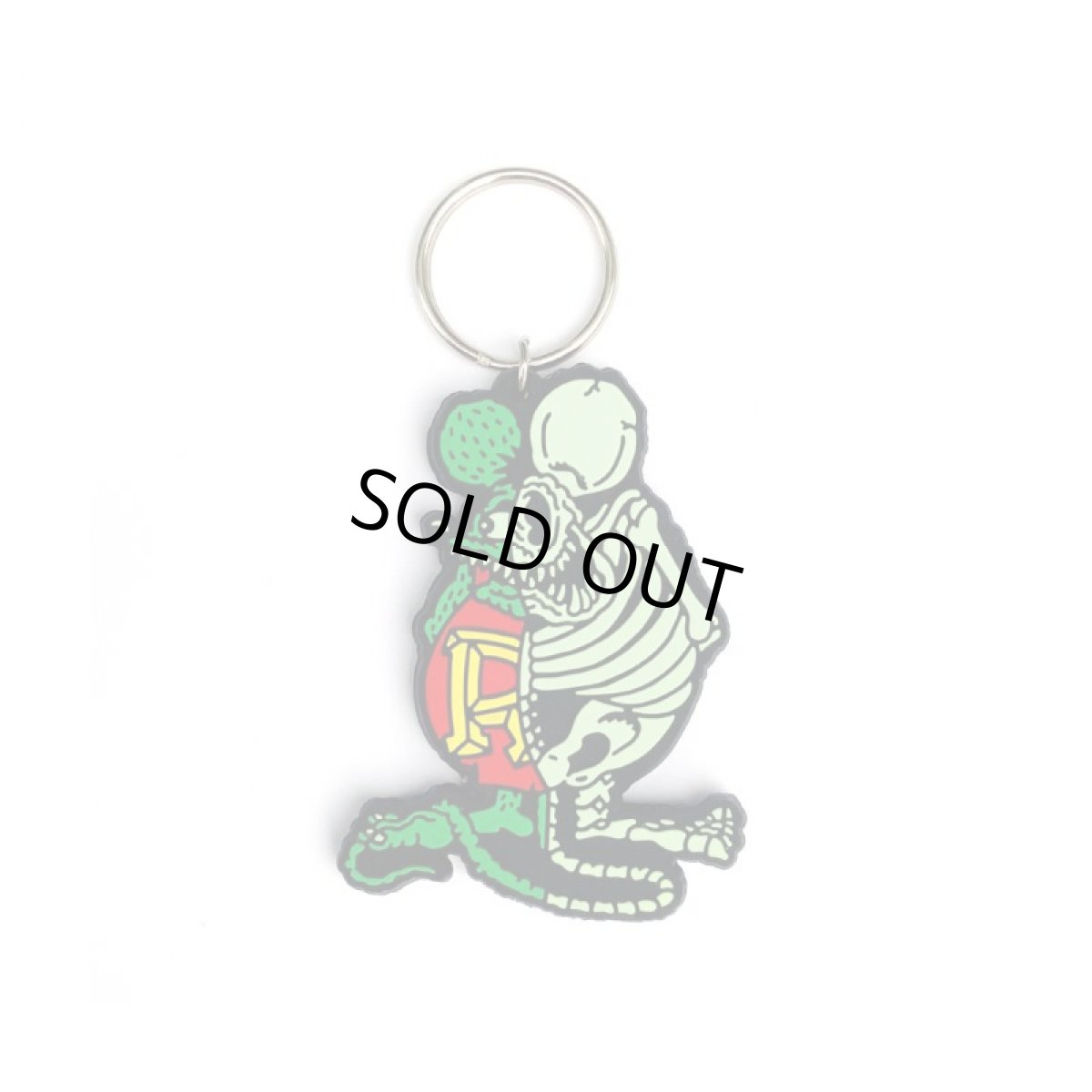 画像1: X-RAY RAT FINK RUBBER KEY HOLDER Glow in the Dark Ver. (1)